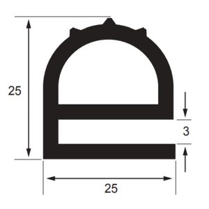 25RE DOOR SEAL E-SECTION