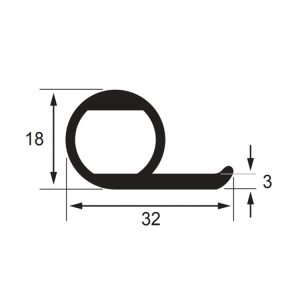 P095 DOOR SEAL P-SHAPE