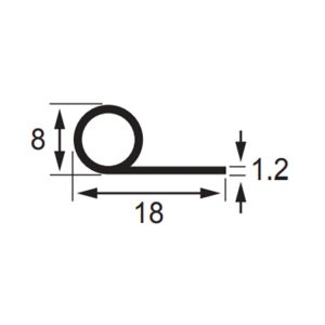 P409 DOOR SEAL P-SHAPE
