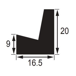 L D1070 DOOR SEAL L-SHAPE